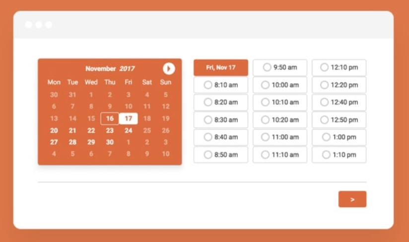 Bookly booking example