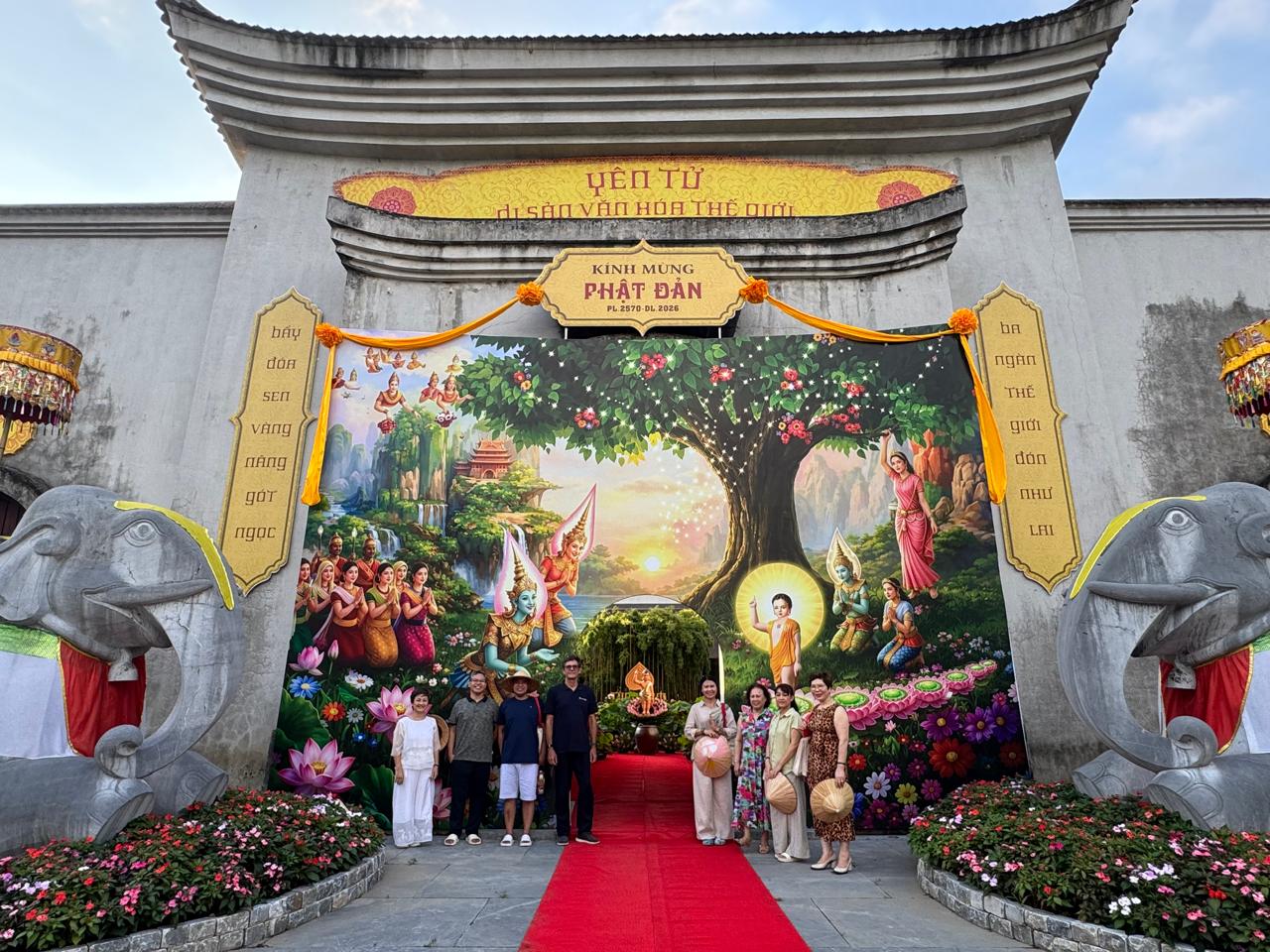 An Retreat group in the sacred Yên Tử setting